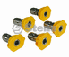 5 Pack 15° Quick Change Yellow Nozzles 758060