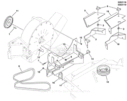 Blower Mount Group - 52&quot; Mower Decks