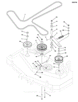48&quot; Mower Deck - Pulleys, Belt, &amp; Idler Arm - S/N: 2014115329 &amp; Above