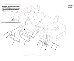 52&quot; Mower Deck - Rollers