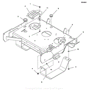 Engine Deck Group - Models w/ Remote Engine Oil Tank