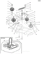 52&quot; Mower Deck - Pulleys, Belt, &amp; Idler Arm