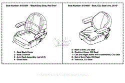 Seat Replacement Parts - 5103354 &amp; 5104681