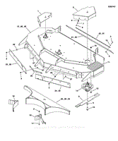 61&quot; Mower Deck - Housing, Covers, Spindles &amp; Blades (Rear Discharge)