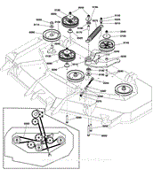 61&quot; Mower Deck Group - Pulleys, Belt &amp; Idler Arm - S/N: 2018045061 &amp; Above