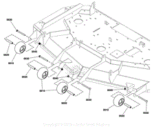 61&quot; Mower Deck Group - Rollers S/N: 2017954956 &amp; Above