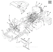 CE Guarding - Engine Compartment &amp; Parking Brake S/N: 4000471742 and below