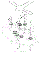 72&quot; iCD Mower Deck - Pulleys, Belts &amp; Idler