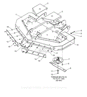 61&quot; Mower Deck - Housing, Covers, Spindles &amp; Blades - Rear Discharge