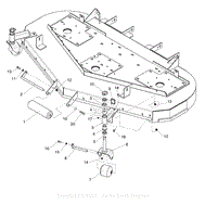 72&quot; Mower Deck - Rollers &amp; Casters