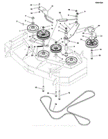 44&quot; Mower Deck (S/N: 2017612395 &amp; Above) - Pulleys, Belt &amp; Idler Arm
