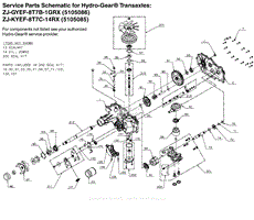 Transaxle SERVICE Parts - Hydro-Gear ZT3200