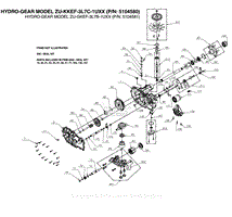 Transaxle SERVICE PARTS - ZT3400 (5104580_5104581)