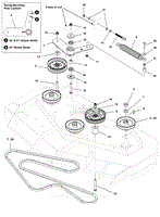 52&quot; &amp; 61&quot; Mower Deck Group - Pulleys, Belts, and Idler Arm