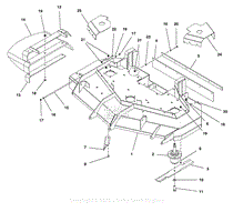 52&quot; Mower Deck - Housing, Covers, Spindles &amp; Blades