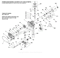 Transaxle SERVICE Parts - Hydro-Gear ZT3800 (5108073_5108072)