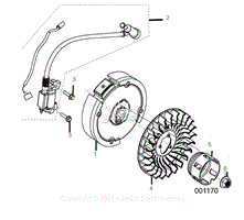 Engine - 9 - Flywheel Ignition Coil Assembly