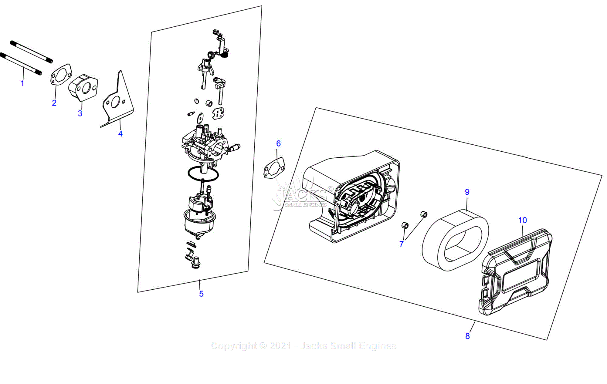 Generac G0071430 Parts Diagram for Engine - 6 - Carburetor Generac G0071430 Parts Diagram for Engine - 6 - Carburetor