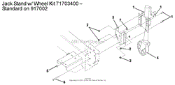 Jack Stand w/ Wheel Kit 71703400 - Standard on 917002