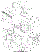 Grass Basket, Cover, And Roller Bracket