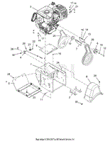 Engine, Frame And Belt Drive - 30&quot;