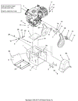 Engine, Frame and Belt Drive - 30&quot;