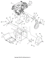 Engine, Frame And Belt Drive - 28&quot; Track