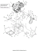 Engine, Frame and Belt Drive - 28&quot; Track