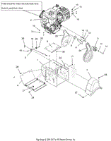 Engine, Frame And Belt Drive - 28&quot; Track