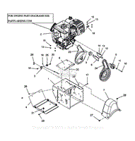 Engine, Frame And Belt Drive - 28&quot; Track