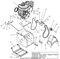 Engine, Frame And Belt Drive