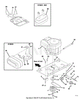 Engine, Exhaust, Belts and Idlers