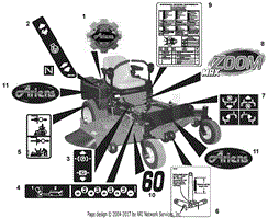 Ariens 991086 (010000 - 019999) Max Zoom 52 Parts Diagrams