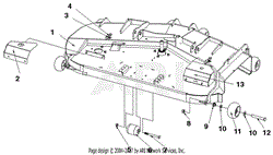 Mower Deck, Anti-Scalp Wheels And Belt Covers