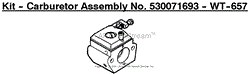 Kit - Carburetor Assembly