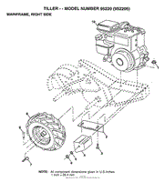 TILLER-MAINFRAME RIGHT SIDE