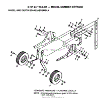 WHEEL, DEPTH STAKE ASSY