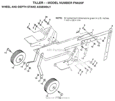 WHEEL AND DEPTH STAKE ASSEMBLY