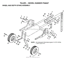 TILLER-WHEEL AND DEPTH STAKE