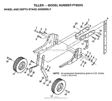 WHEEL AND DEPTH STAKE ASSEMBLY