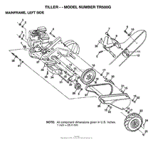 TILLER MAINFRAME LEFT SIDE