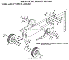 WHEEL AND DEPTH STAKE ASSEMBLY