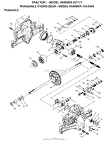 TRANSAXLE HYDRO GEAR MODEL 310-0500