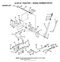 MOWER LIFT/18 HP 44&quot;