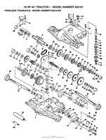 PEERLESS TRANSAXLE/18 HP 44&quot;