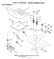 SEAT ASSEMBLY/18 HP 44&quot;