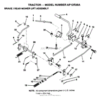 BRAKE/REAR MOWER LIFT