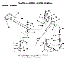 MOWER LIFT LEVER