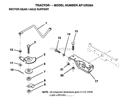 SECTOR GEAR/AXLE SUPPORT