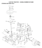 12HP 38&quot;-STEERING AND FRONT AXLE